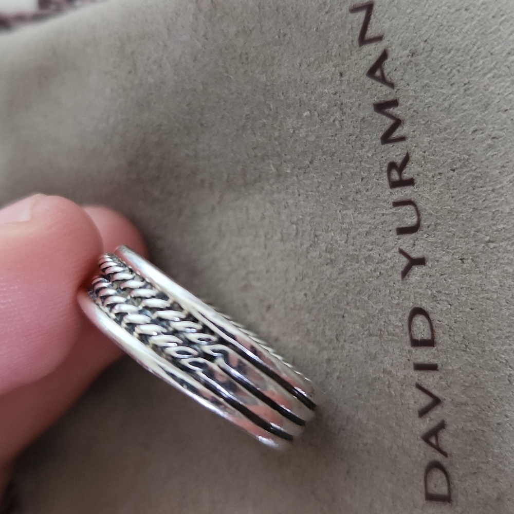 David Yurman X Crossover Ring With Diamonds - Picture 7 of 7